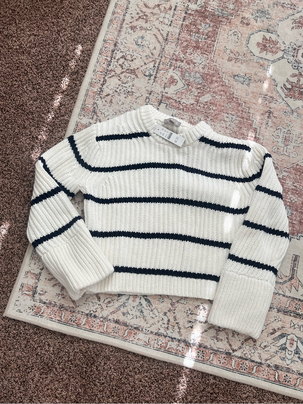 J. Crew Striped Knit Sweater